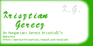 krisztian gerecz business card